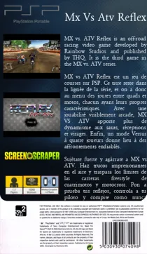 MX vs ATV Reflex (EU) box cover back